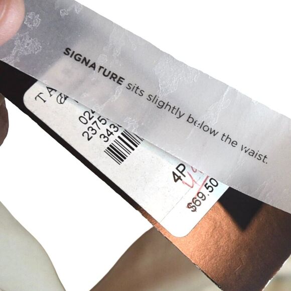 NWT Talbots Signature Khaki Cargo Pants Size 4P Straight Leg Utility Minimalist - Picture 3 of 11